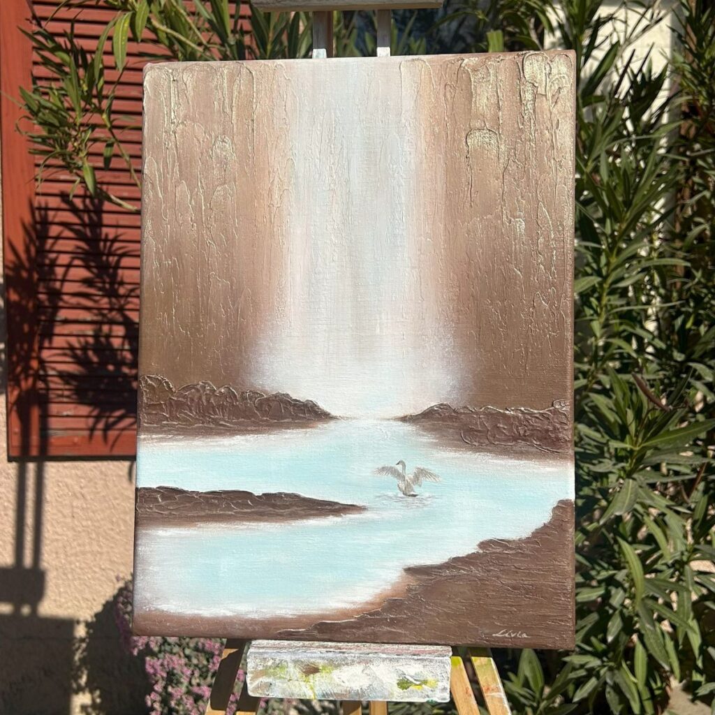 Acrylic painting - Beyond the noise of the world II.