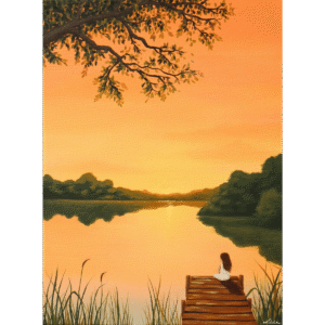 Acrylic painting landscape - Enough as you are