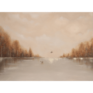 Acrylic waterscape painting - The edge of change